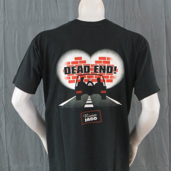 Vintage Graphic T-shirt - Drinking and Driving Leads to a Dead End Sadd -Mens XL - Picture 7 of 9